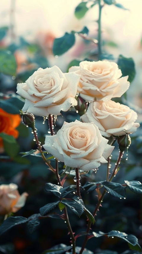 Beautiful White Charming Rose Flowers Aesthetics (97)