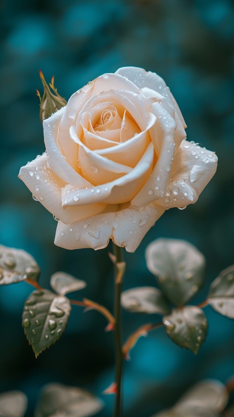 Beautiful White Charming Rose Flowers Aesthetics (55)