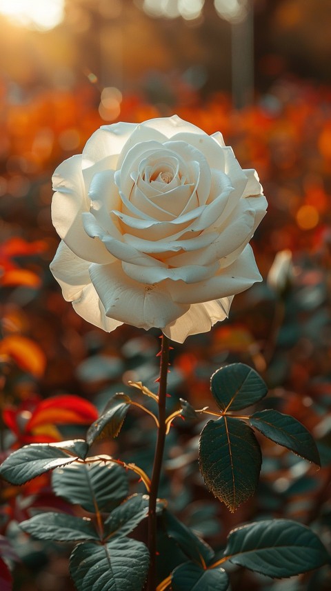 Beautiful White Charming Rose Flowers Aesthetics (85)
