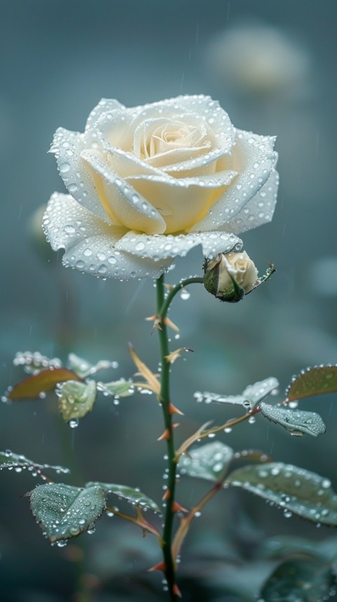 Beautiful White Charming Rose Flowers Aesthetics (82)