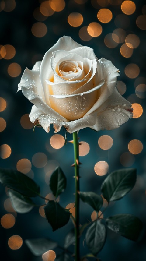 Beautiful White Charming Rose Flowers Aesthetics (70)