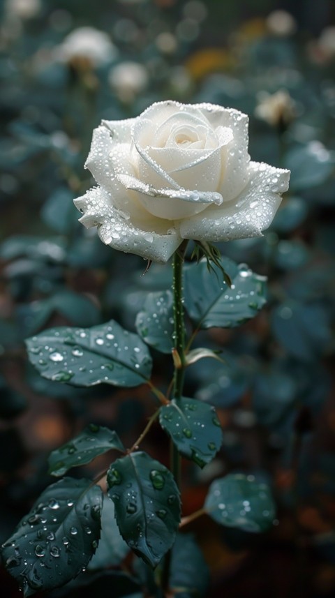 Beautiful White Charming Rose Flowers Aesthetics (124)