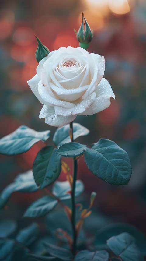 Beautiful White Charming Rose Flowers Aesthetics (117)
