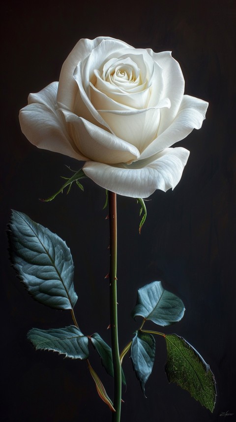 Beautiful White Charming Rose Flowers Aesthetics (116)
