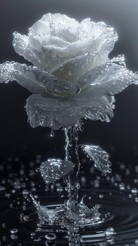 Beautiful White Charming Rose Flowers Aesthetics (125)
