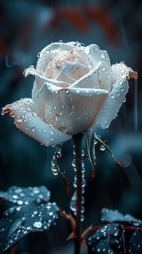 Beautiful White Charming Rose Flowers Aesthetics (159)
