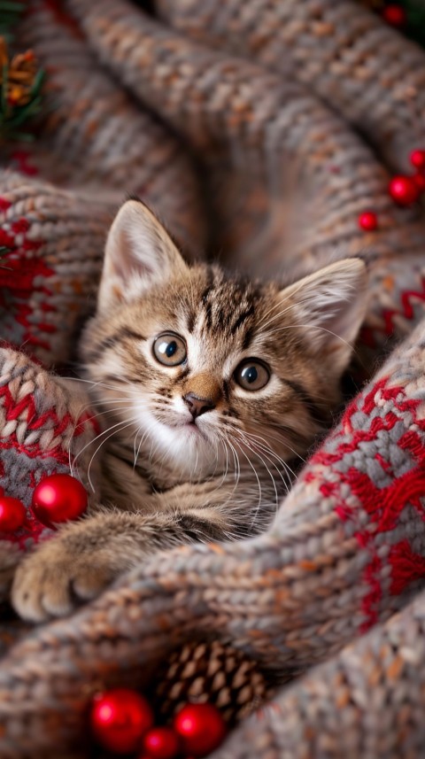 Cute Cat Christmas Vibe Kittens Kitty Aesthetic  (3)