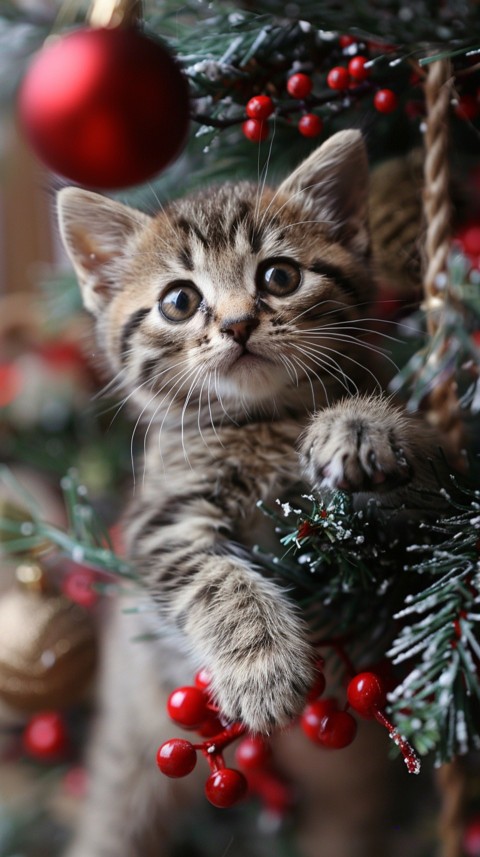 Cute Cat Christmas Vibe Kittens Kitty Aesthetic  (94)