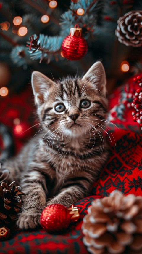 Cute Cat Christmas Vibe Kittens Kitty Aesthetic  (20)