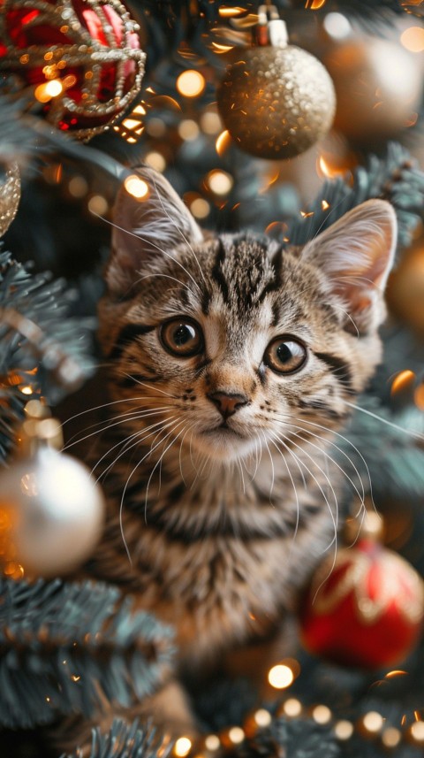 Cute Cat Christmas Vibe Kittens Kitty Aesthetic  (15)