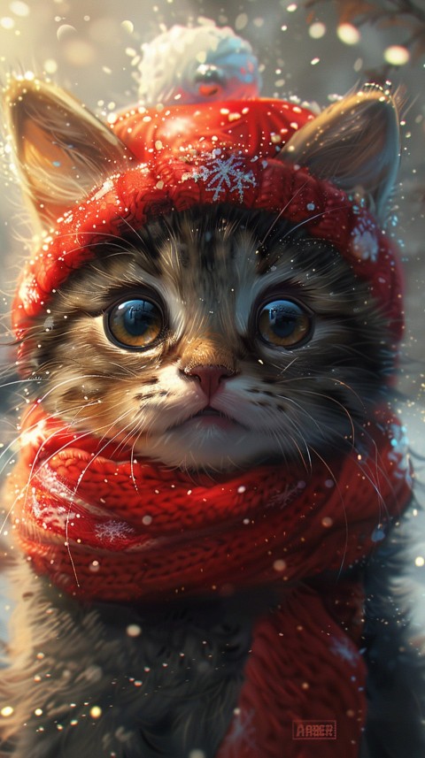 Cute Cat Christmas Vibe Kittens Kitty Aesthetic  (59)