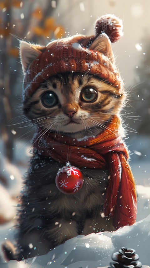Cute Cat Christmas Vibe Kittens Kitty Aesthetic  (11)