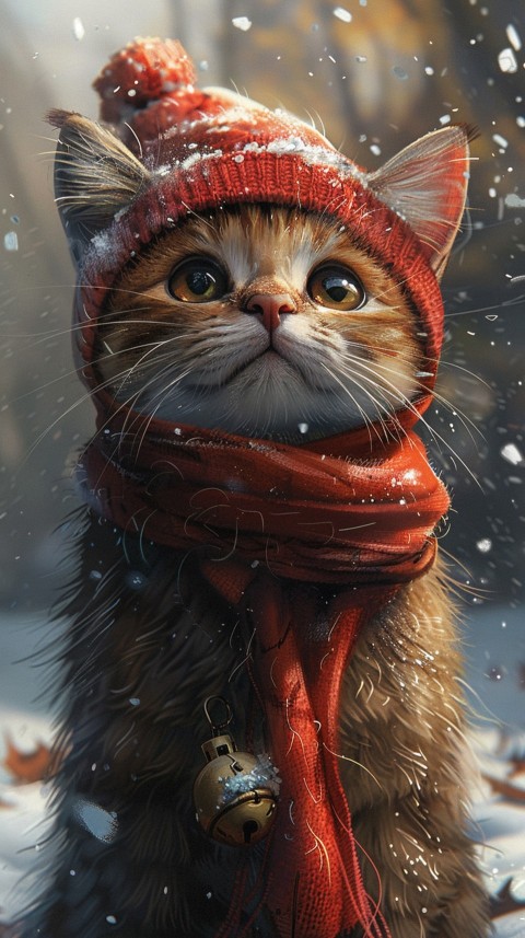 Cute Cat Christmas Vibe Kittens Kitty Aesthetic  (63)