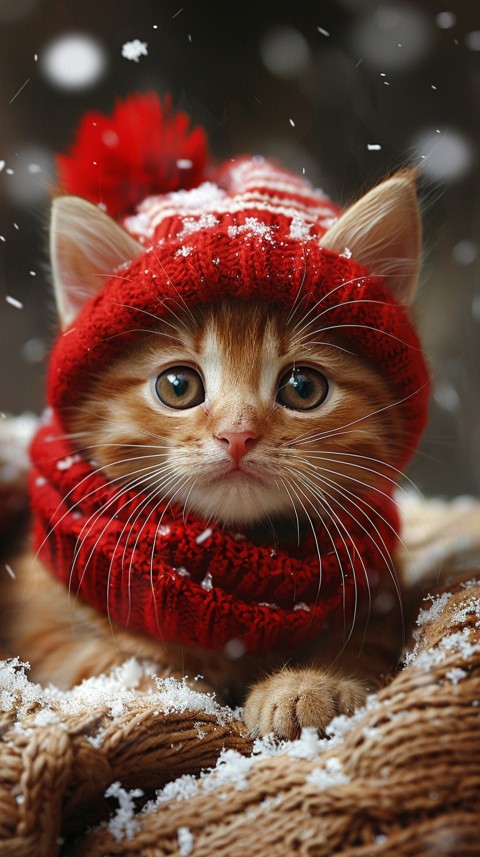 Cute Cat Christmas Vibe Kittens Kitty Aesthetic  (67)