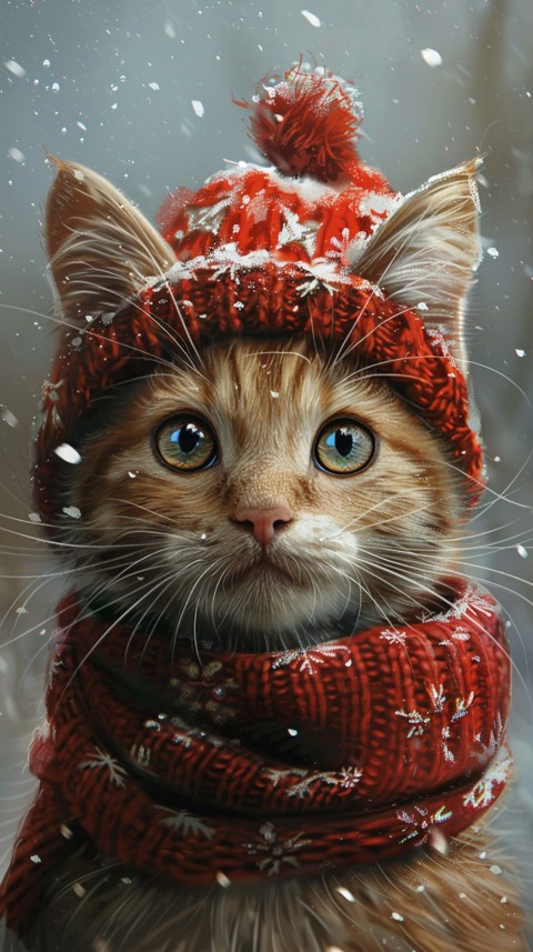 Cute Cat Christmas Vibe Kittens Kitty Aesthetic  (61)