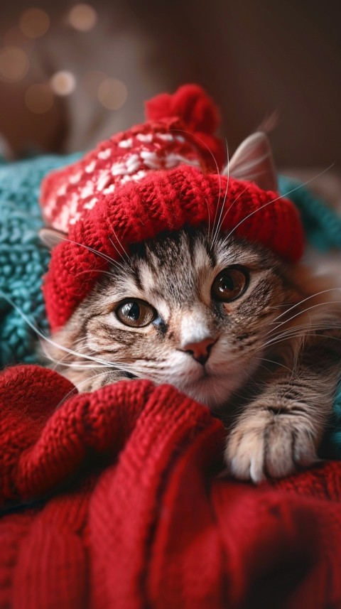 Cute Cat Christmas Vibe Kittens Kitty Aesthetic  (156)