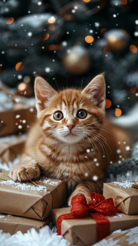 Cute Cat Christmas Vibe Kittens Kitty Aesthetic  (108)