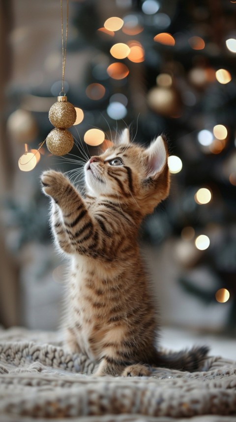 Cute Cat Christmas Vibe Kittens Kitty Aesthetic  (129)