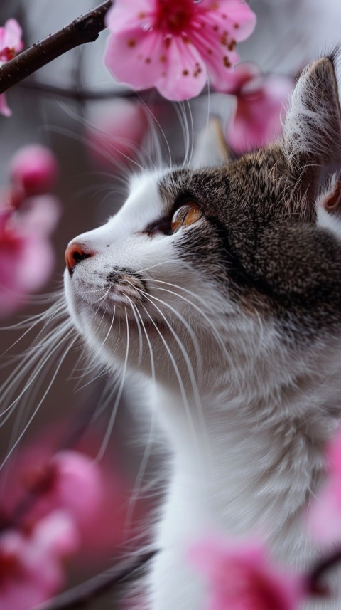 Cute Cat With Flowers Kittens Kitty Outdoor Aesthetic  (1)