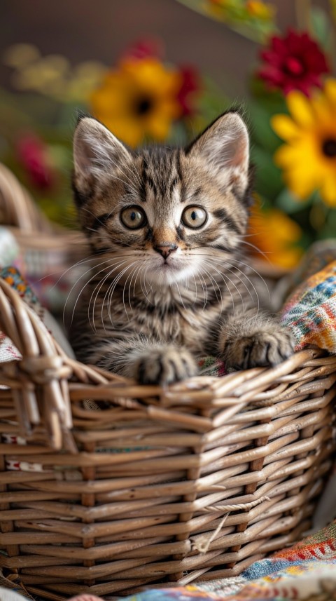 Cute Cat With Flowers Kittens Kitty Outdoor Aesthetic  (21)