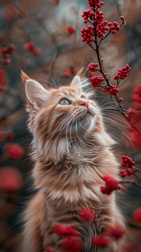 Cute Cat With Flowers Kittens Kitty Outdoor Aesthetic  (31)