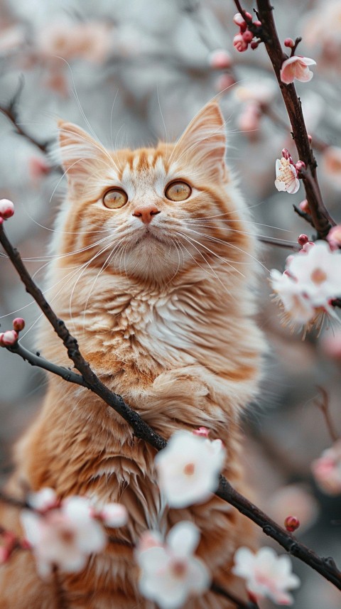 Cute Cat With Flowers Kittens Kitty Outdoor Aesthetic  (14)