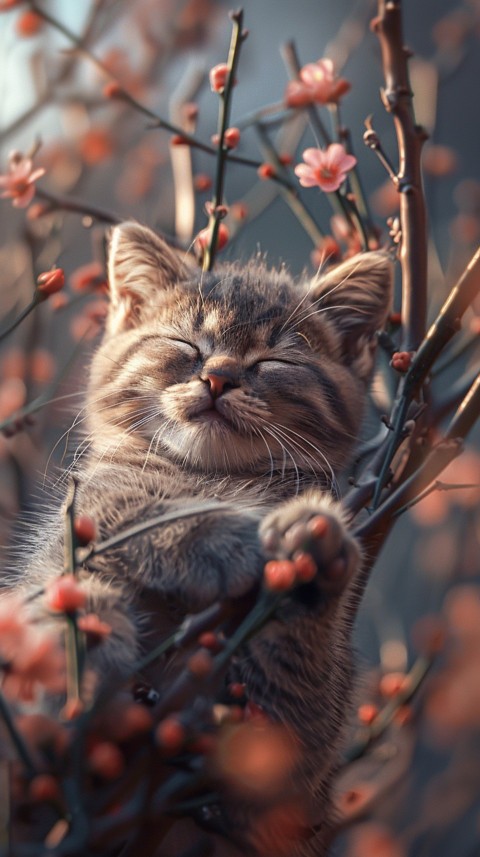 Cute Cat With Flowers Kittens Kitty Outdoor Aesthetic  (28)