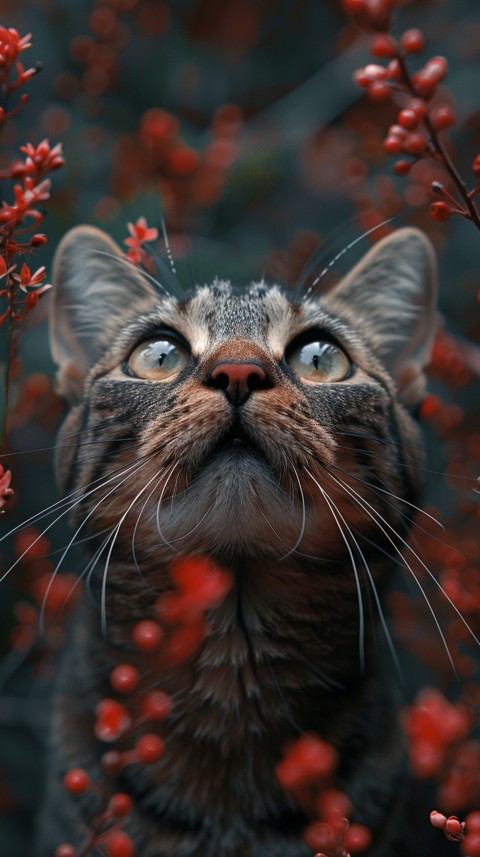 Cute Cat With Flowers Kittens Kitty Outdoor Aesthetic  (96)