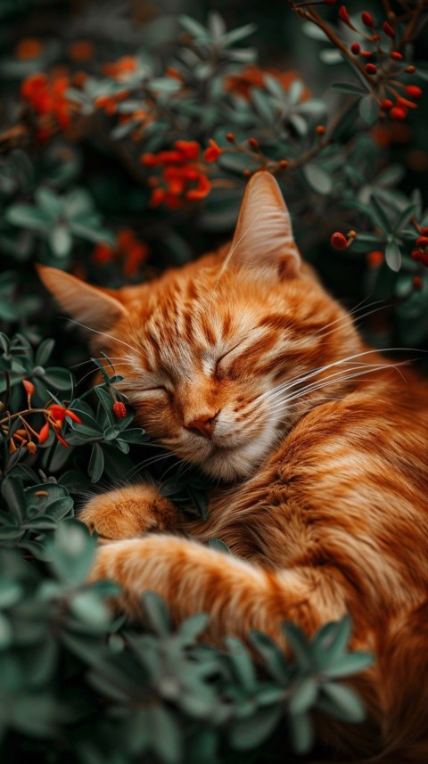 Cute Cat With Flowers Kittens Kitty Outdoor Aesthetic  (56)
