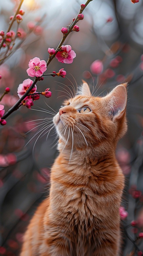 Cute Cat With Flowers Kittens Kitty Outdoor Aesthetic  (84)