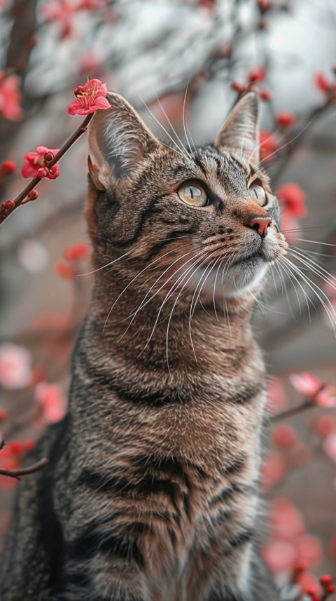 Cute Cat With Flowers Kittens Kitty Outdoor Aesthetic  (131)