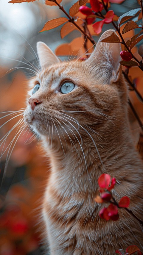 Cute Cat With Flowers Kittens Kitty Outdoor Aesthetic  (142)