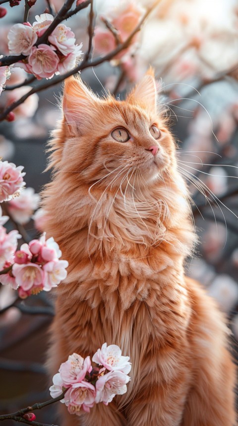 Cute Cat With Flowers Kittens Kitty Outdoor Aesthetic  (190)