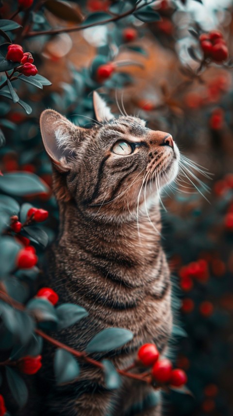 Cute Cat With Flowers Kittens Kitty Outdoor Aesthetic  (239)