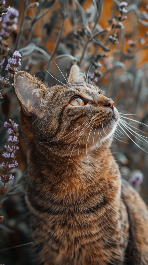Cute Cat With Flowers Kittens Kitty Outdoor Aesthetic  (248)