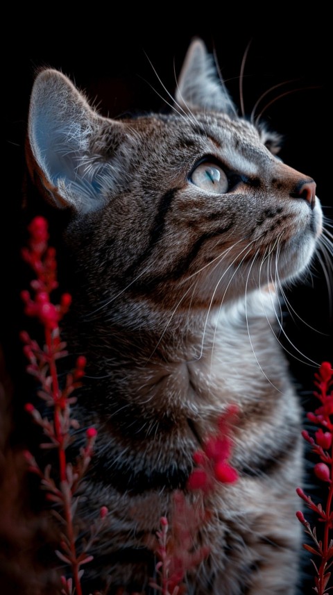 Cute Cat With Flowers Kittens Kitty Outdoor Aesthetic  (285)