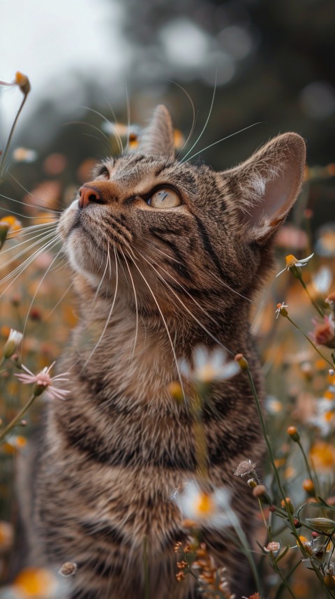 Cute Cat With Flowers Kittens Kitty Outdoor Aesthetic  (253)