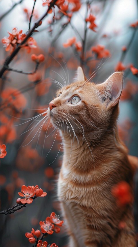 Cute Cat With Flowers Kittens Kitty Outdoor Aesthetic  (278)
