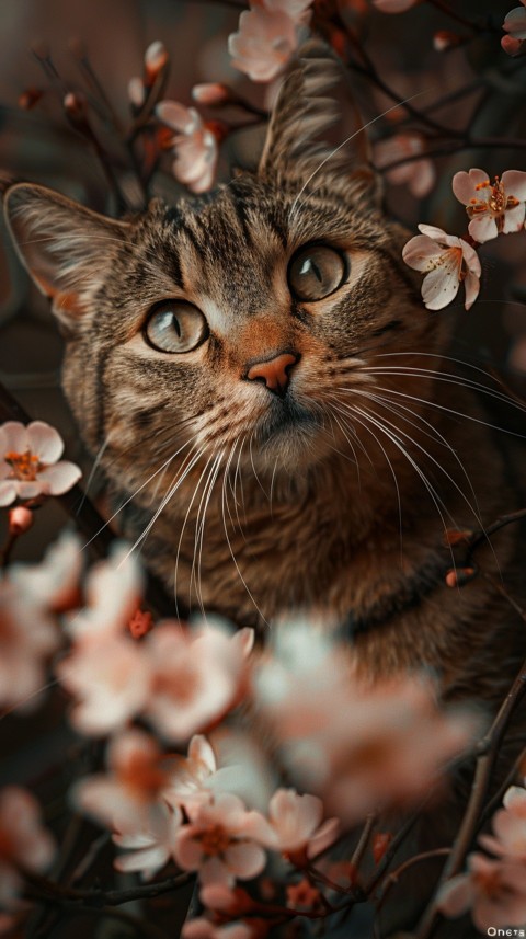 Cute Cat With Flowers Kittens Kitty Outdoor Aesthetic  (259)