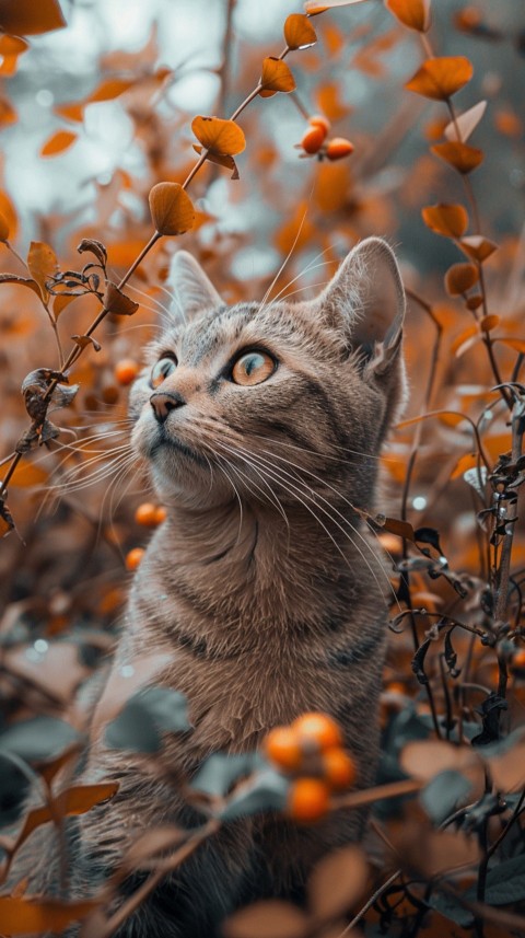Cute Cat With Flowers Kittens Kitty Outdoor Aesthetic  (342)