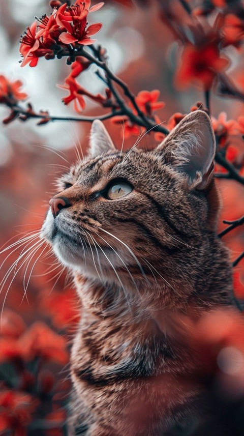Cute Cat With Flowers Kittens Kitty Outdoor Aesthetic  (339)