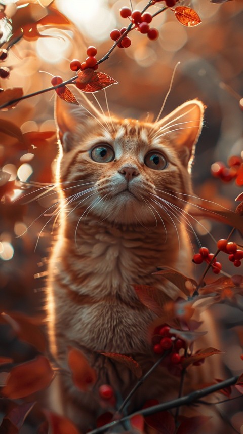 Cute Cat With Flowers Kittens Kitty Outdoor Aesthetic  (315)