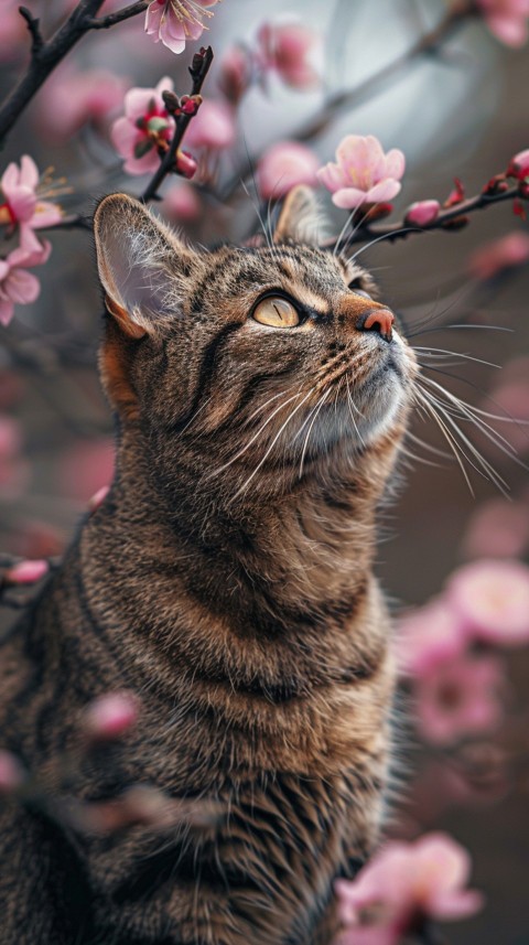 Cute Cat With Flowers Kittens Kitty Outdoor Aesthetic  (382)