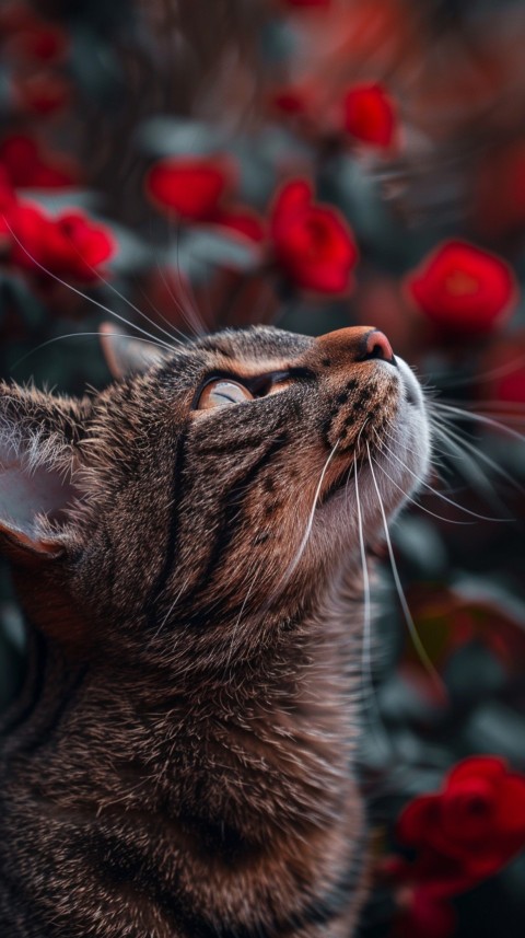 Cute Cat With Flowers Kittens Kitty Outdoor Aesthetic  (427)