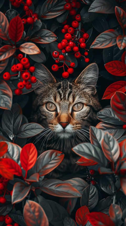 Cute Cat With Flowers Kittens Kitty Outdoor Aesthetic  (438)