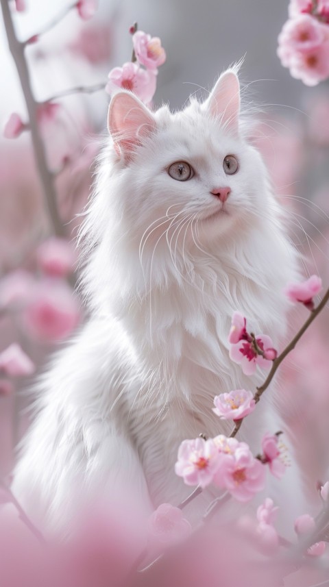 Cute Cat With Flowers Kittens Kitty Outdoor Aesthetic  (466)