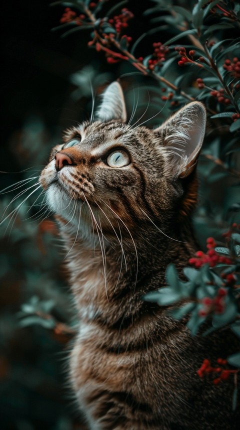 Cute Cat With Flowers Kittens Kitty Outdoor Aesthetic  (465)