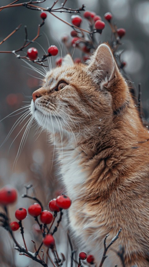 Cute Cat With Flowers Kittens Kitty Outdoor Aesthetic  (483)