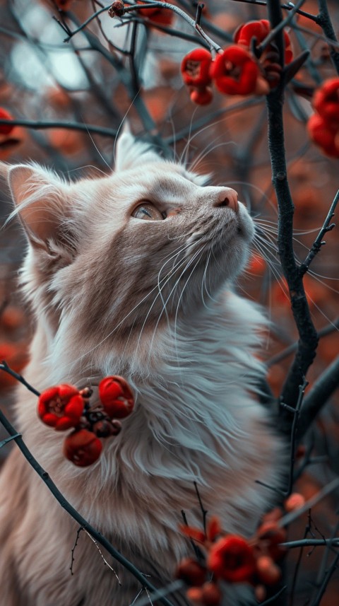 Cute Cat With Flowers Kittens Kitty Outdoor Aesthetic  (476)