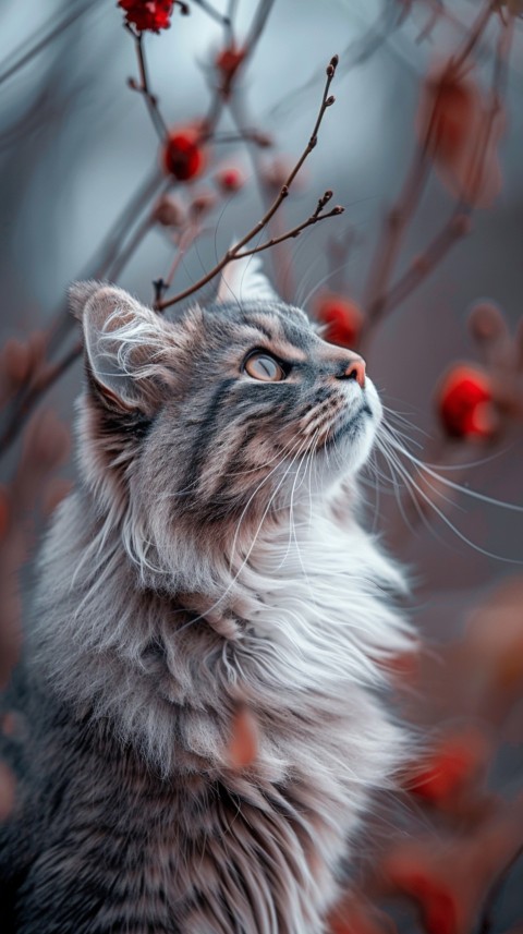 Cute Cat With Flowers Kittens Kitty Outdoor Aesthetic  (533)